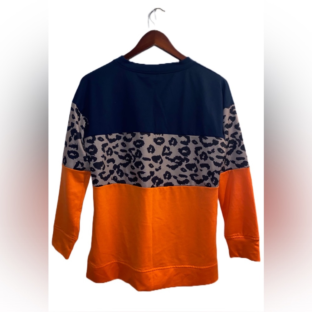 Cheetah Pattern Multi Color Long Sleeve Top - image 2